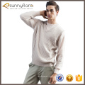 Fashionable cashmere cable knit pattern mens sweater vest on sale